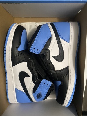 Nike Air Jordan 1 Retro High OG University Blue UNC Toe GS Size 6.5Y