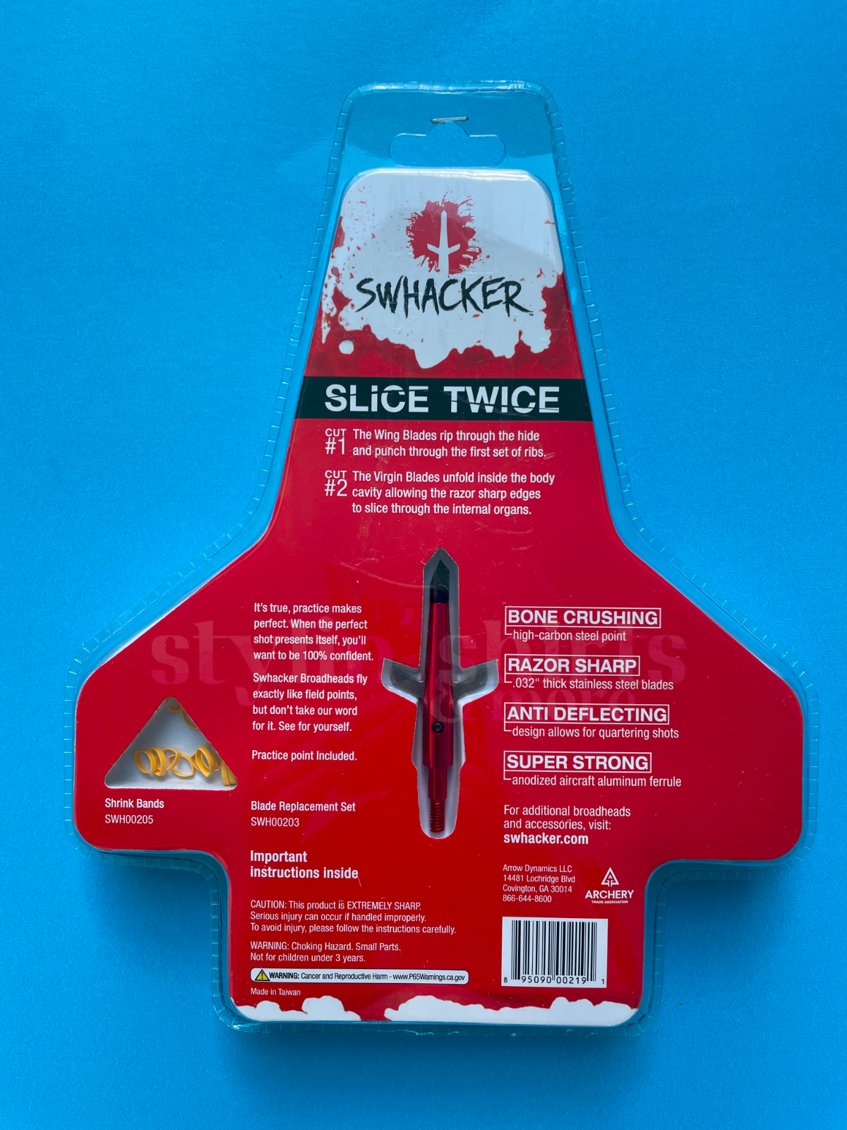 Swhacker CROSSBOW #219 Expandable 2-Blade Mechanical Broadheads 100 Grain 1.75"