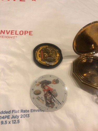 Vintage WALTHAM Norman Rockwell FOOTBALL TACKLE 3885/4750 Quartz Pocket Watch