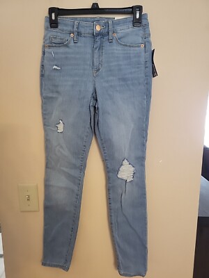 Women's Jeans Universal Thread Size 0/25R Light Wash Super High-Rise Skinny B84