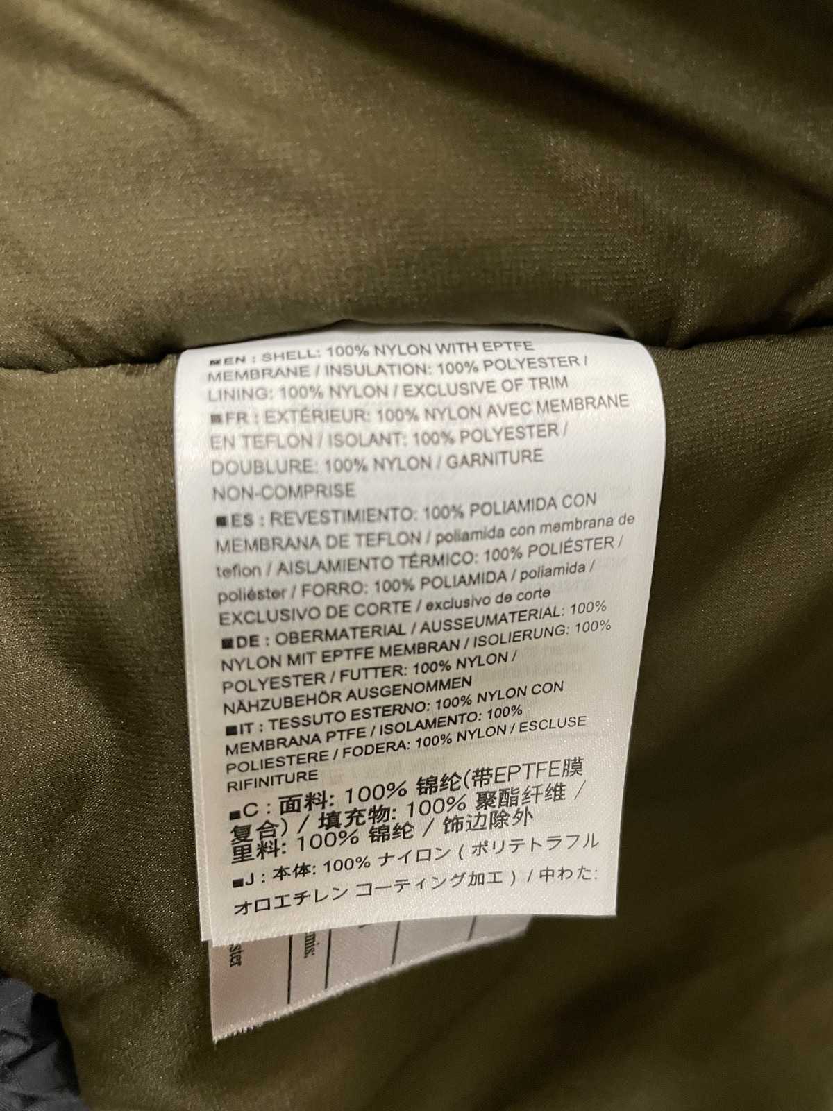 NWOT New Arc'teryx Fission SV Gore Tex Insulated Coat Jacket Size XL Olive Green