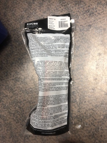 Encon Wraparound Veratti V6 Safety Glasses Gray Lens Black Frame Pack of 1