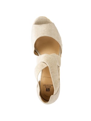 Женские эспадрильи Hudlin на танкетке WHITE MOUNTAIN Womens Gold на платформе 1/2 9,5 м