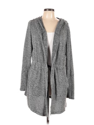 BNCI by Blanc Noir Women Gray Cardigan L