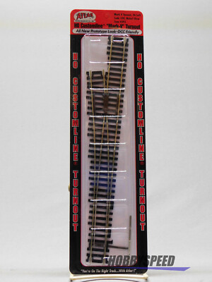 ATLAS HO SCALE CODE 100 #6 MARK V LEFT HAND TURNOUT track switch ATL393 NEW