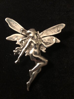 Vintage Silver Pin FAIRY SPRITE PIXIE NYMPH