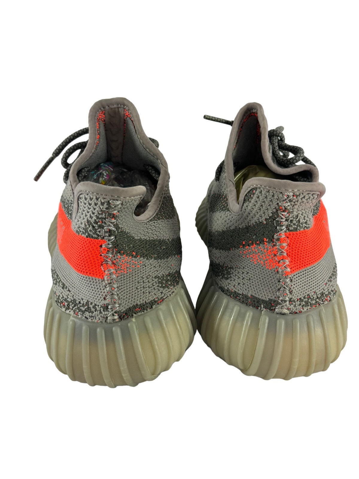 ADIDAS Yeezy Boost SPLY 350 V2 Grey Orange Cloth Sneakers 10.5 US