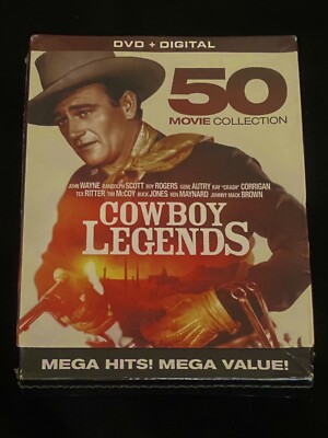 Cowboy Legends 50 Movie Mega Pack (DVD, 10-Disc Set) NEW DAMAGED CASE SEE PHOTOS