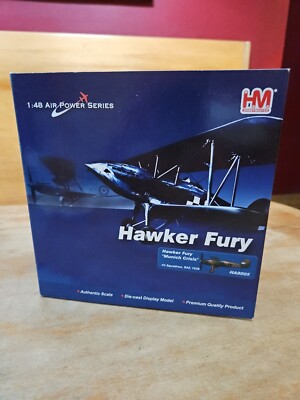 Hobby Master 1:48 Die-Cast Plane Hawker Fury 43 Sqn, RAF, 1938 Munich Crisis NIB