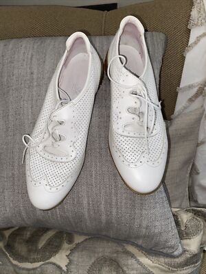 Walter Genuin Style 358 White Oxford Golf Shoes 37/7 NEW