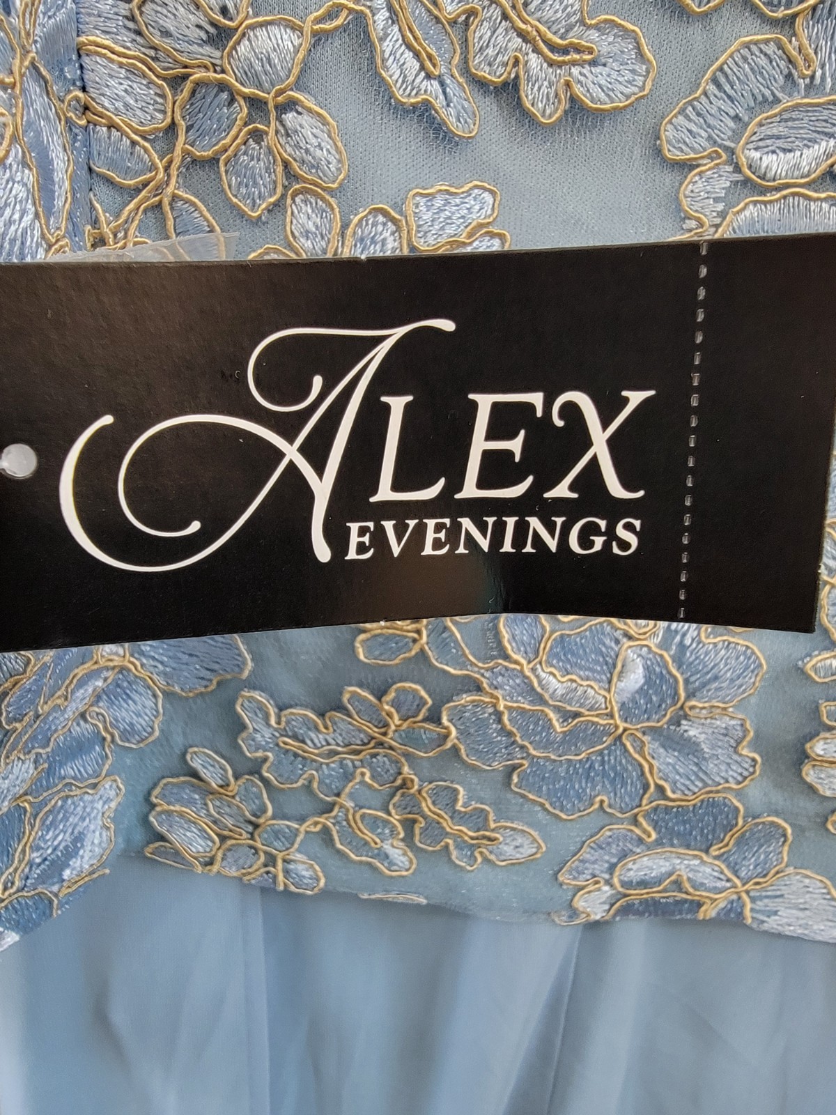 Alex Evenings Embroidered Jacket & Dress Women's 16 Light Blue 3/4 Sleeve~ - Picture 17 of 18