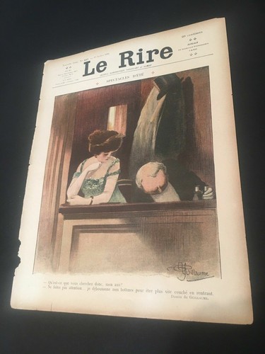 Original LE RIRE French Color Lithograph Early 1900s Illustrated By Guillaume