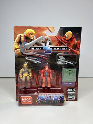 Mega Construx Masters Of The Universe MOTU He-Man Vs Beast Man Pro Builders