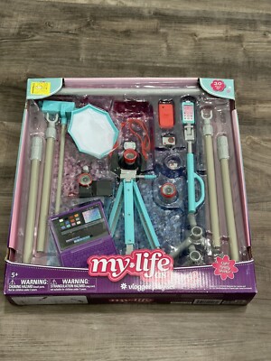 My Life Vlogger Play Set for 18'' Doll 20-Piece Accessories NEW Toy Lights Work