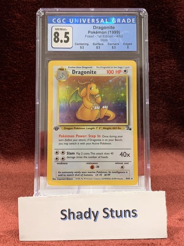 Pokemon - Dragonite 1st Edition 4/62 - Holo - WOTC - Fossil