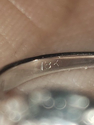 18k White Gold Art Deco 1910c European Cut 1/2 CTW Solataire Diamond Ring Size 6