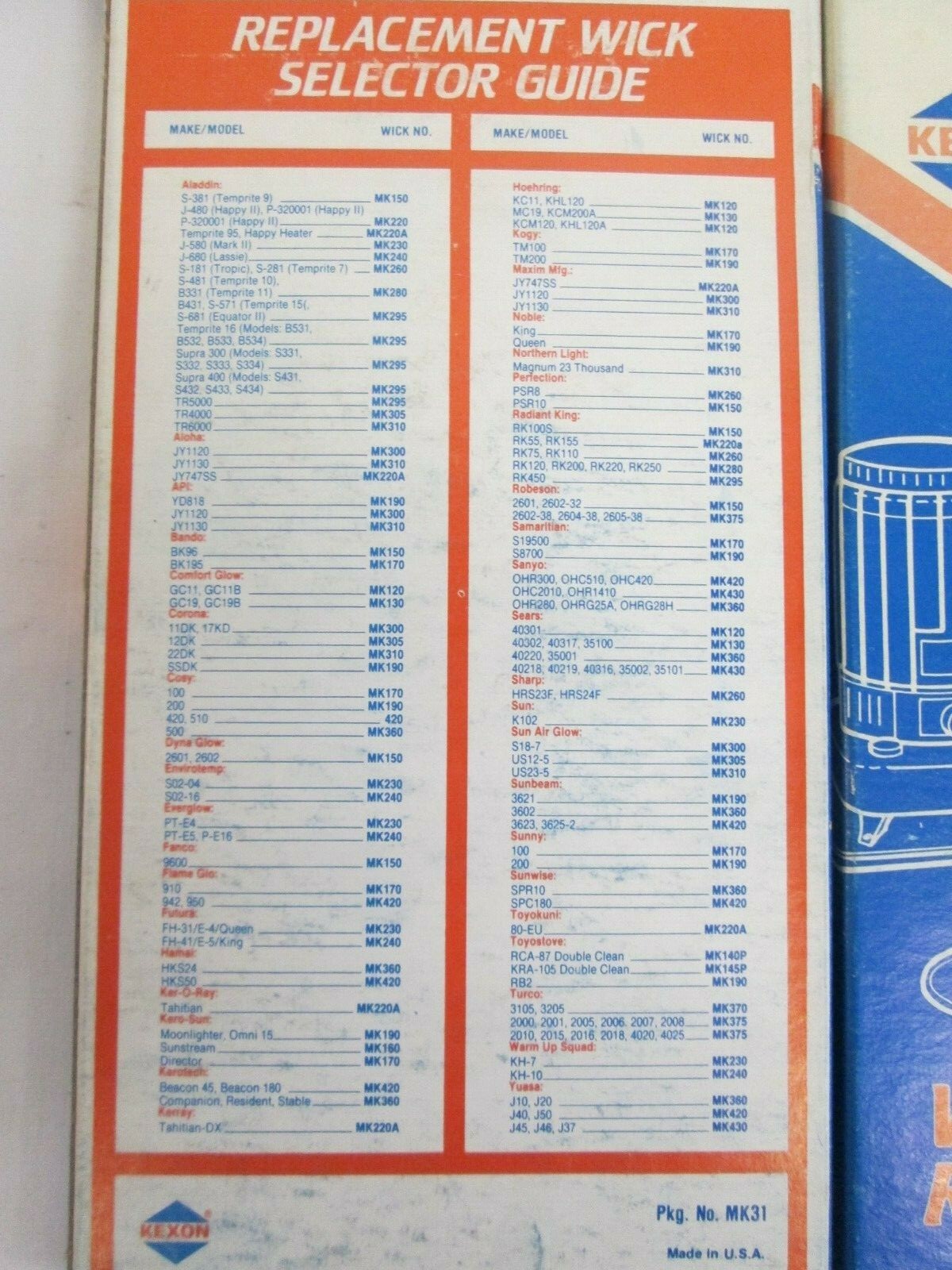 Kexon Wick Replacement For Kerosene Heaters MK280 Lot Of 7