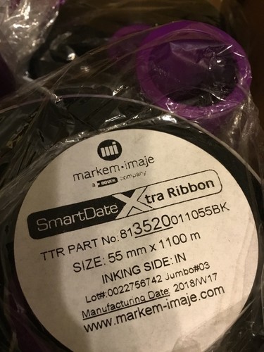 Markem Imaje SmartDate 813520011055BK TTR 55mm X 1100 m Thermal Transfer 1 Bz 8