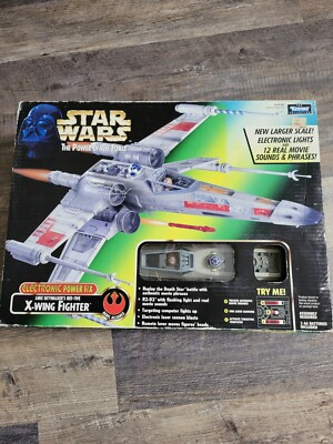 New Sealed 1997 Kenner STAR WARS Power of Force Electronic Power X-Wing Fighter
