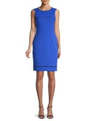 

TOMMY HILFIGER Женское синее платье-футляр без рукавов выше колена Petites, Синий