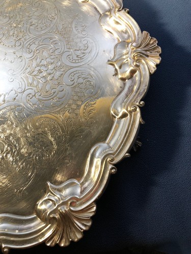 Beautiful 14” Gorham Footed Tray Silver Plated Extremely Unique