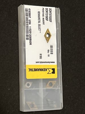 Qty. 10, Kennametal DCMT070202 F K10U Carbide Turning Inserts. DCMT21505 F USA!!