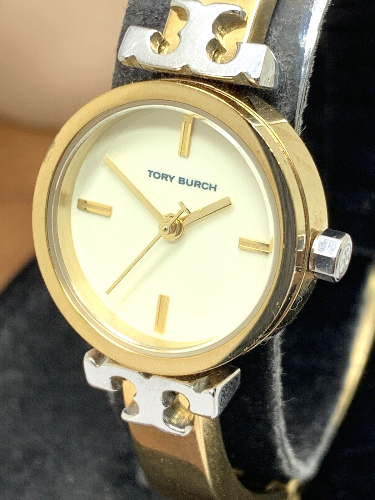 Tory Burch Women's Watch TBW1401 Kira Cream Dial Gold