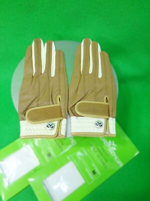 New *set of 2* Walter Genuin Cabretta Golf Gloves Ladies M *worn on right*