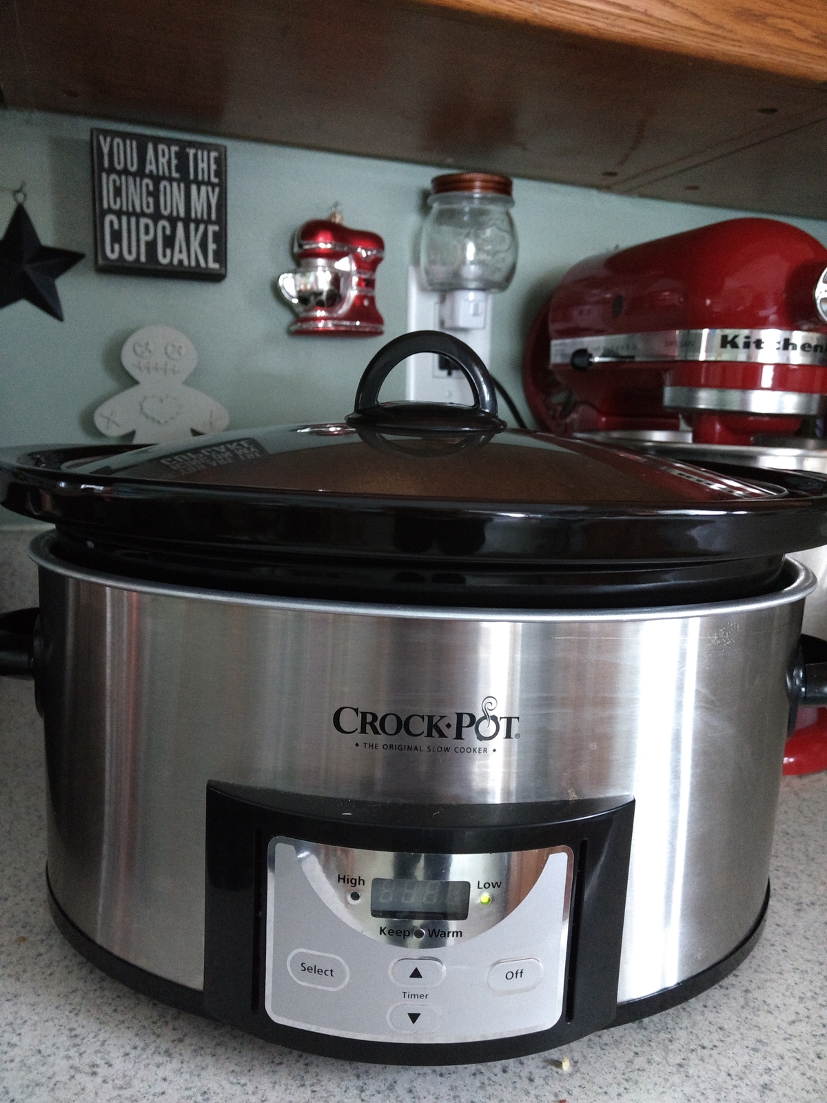 Replacement Stoneware CrockPot 6.5Quart, Oval Slow Cooker Black