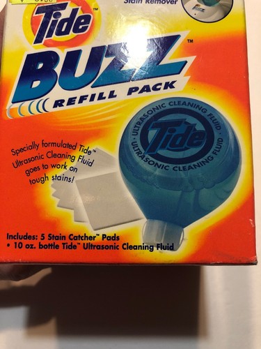 Tide BUZZ Refill Pack 10oz Cleaning Fluid 5 Stain Catcher Pads Laundry Pretreat