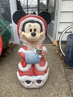 VINTAGE SANTA'S BEST MINNIE MOUSE CAROLER 32" TALL CHRISTMAS BLOW MOLD