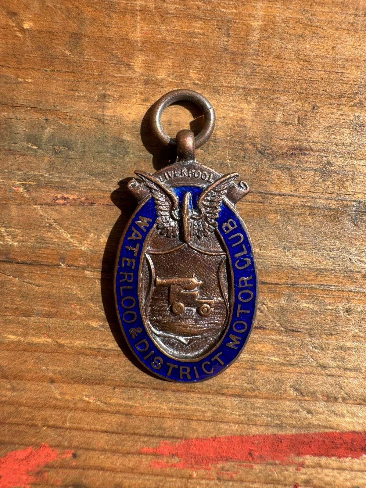 Waterloo & District Motor Car Club 1926 Enamel Fob Medal Badge