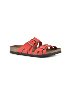 

WHITE MOUNTAIN FOOTBEDS Женские кожаные шлепанцы на платформе с красной стелькой, размер 6 м, Красный, HERBAL W33059