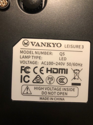 VANKYO Leisure 3 (Upgraded Version) LED Portable Projector with Carrying Bag,