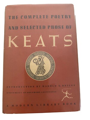 Keats Complete Poeatry And Selected Prose Modern Library First Edition 1951