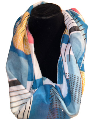 Juncture Infinity Fashion Scarf Multicolored Geometric Pattern NEW