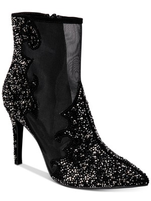 

THALIA SODI Женские черные прозрачные сетчатые ботильоны Rossana Toe Stiletto, размер 6 м, Черный, 10007536500