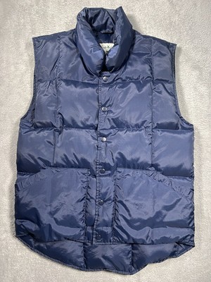 Vintage Gander Mountain Mens Size Small Quilted Down Puffer Vest Blue Outdoor