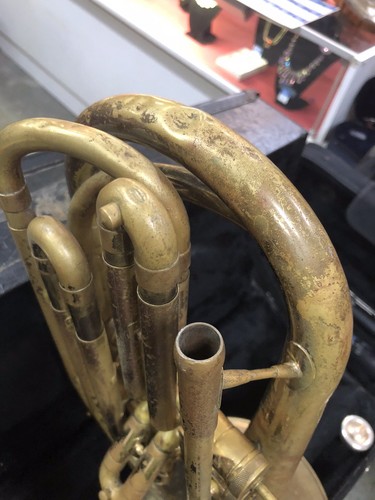 Vintage Bach Mercedes Marching Trombone With Case and Mouthpiece