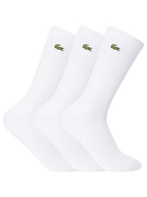 Lacoste Мужские Спортивные Носки 3 Pack, Белый