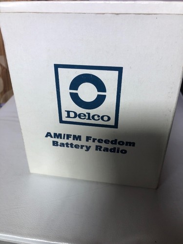 Vtg New NOS Delco Dura Power 72 AM/FM Freedom Battery Radio Advertising In Box