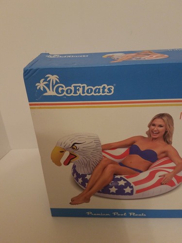 Go Floats Inflatable Screaming Eagle Party Tube Premium Pool Float