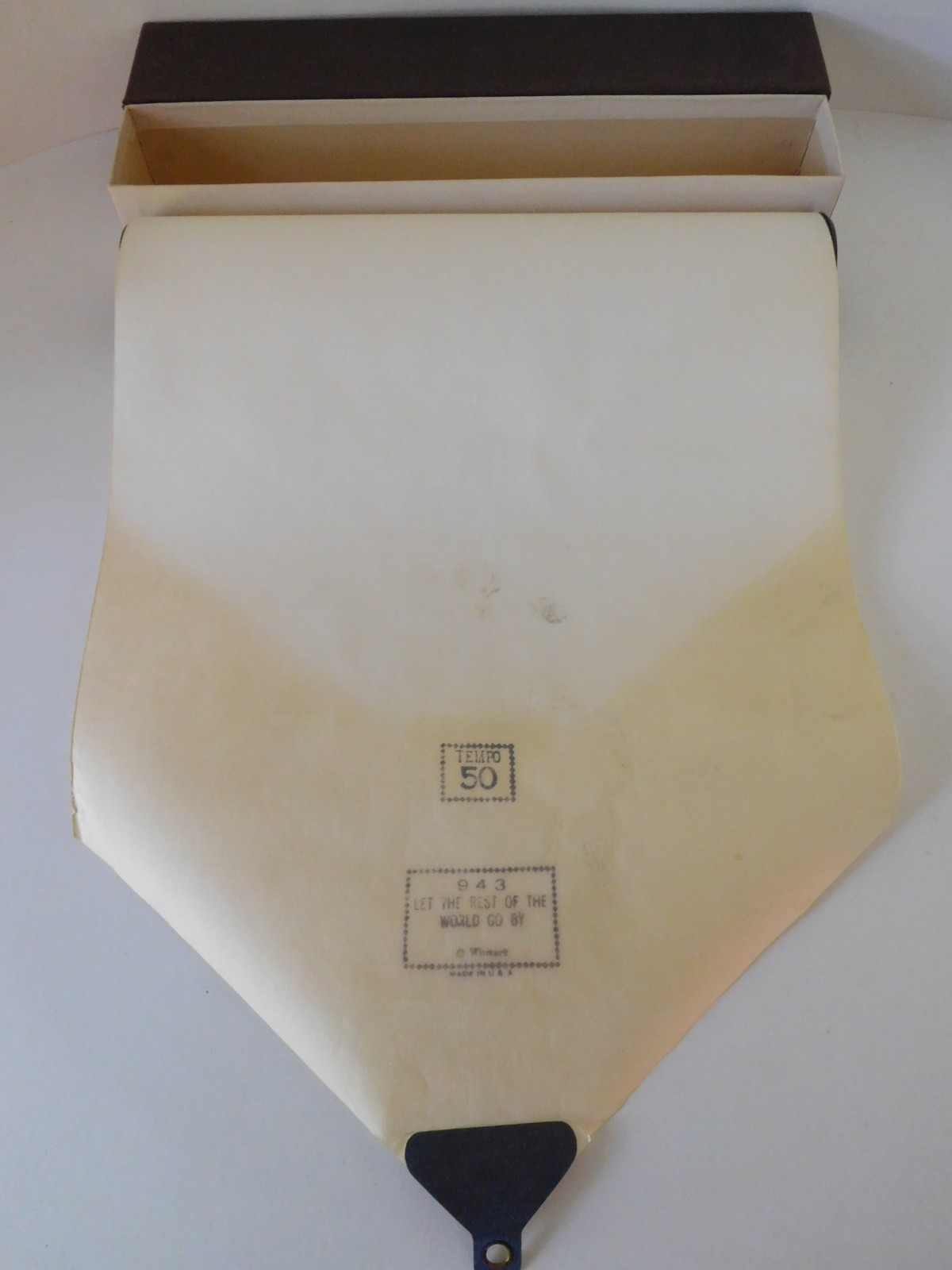 LET THE REST OF THE WORLD GO BY- QRS Player Piano Word Roll 943 - NO DAMAGE