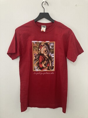 Vintage Liquid Blue Grateful Dead Jerry Garcia Santa Christmas T-Shirt Small 90s