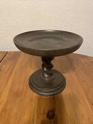 Southern Living At Home Barley Wood Twist Pedestal 8'' Decor  Candle Stand Plant