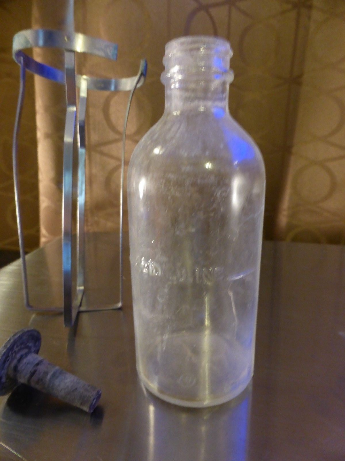 ANTIQUE HEATPROOF FIRE EXTINGUISHER CHEMICAL BOTTLE CAP & CAGE INSERT