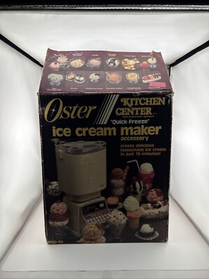 Vintage Oster Kitchen Center Quick Freeze Ice Cream Maker Accessory #770-06