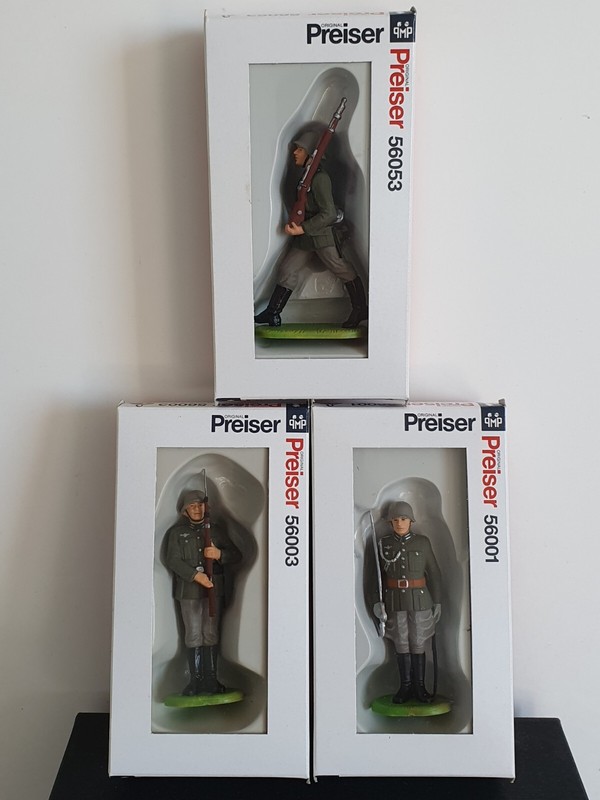 Elastolin Preiser Lineol Offizier Soldaten Stillgestanden Wehrmacht 1939-45 Ovp 