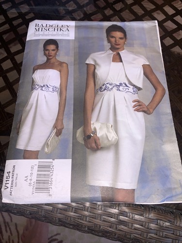 Vogue Sewing Pattern Badgley Mischka Platinum V1154 Dress