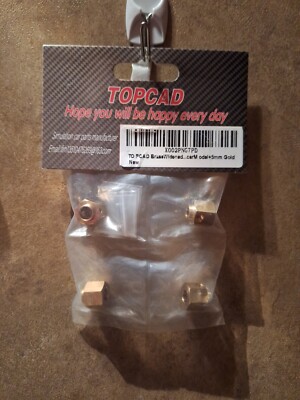 Topcad Brass widened Wheel Hex Pin,Hex Adapter For 1/10 Traxxas TRX4 RC+5mm Gold